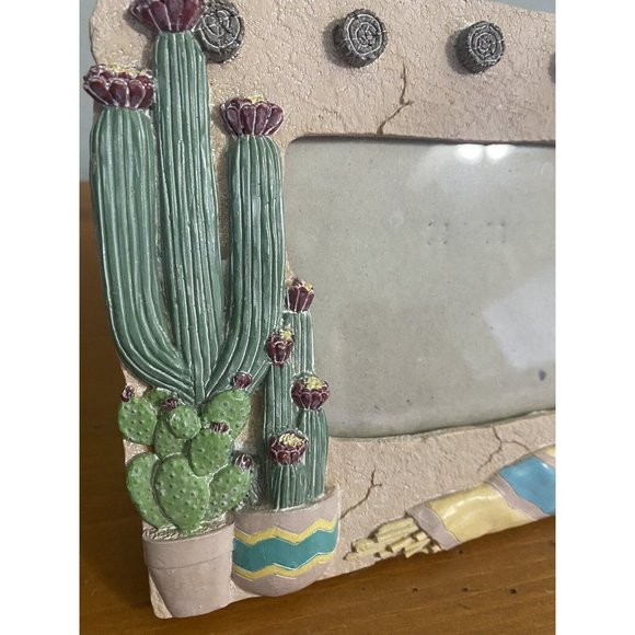 Southwestern Cactus 3D Resin Photo Picture Frame Landscape Horizontal - Picture 2 of 4